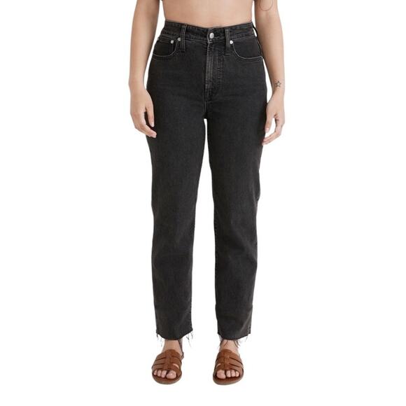 MADEWELL The Perfect Vintage Straight Jean Women 24 Black Gorpcore Travel Retro - Picture 1 of 13